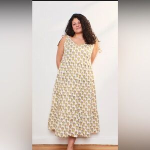 Mata Traders 100% Cotton Lorelei Dress in Marigold